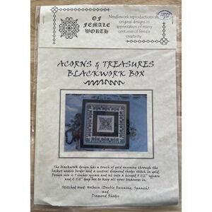 Of Female Worth‎ ACORNS & TREASURES BLACKWORK Box Counted Thread Chart